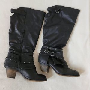 Jellypop Knee High Tall Havana Boots, Sz 10